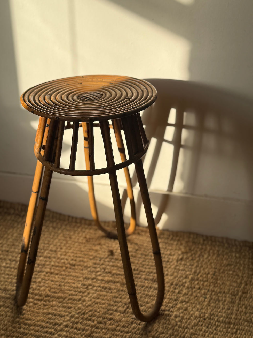 Italian Vintage Bamboo Stool