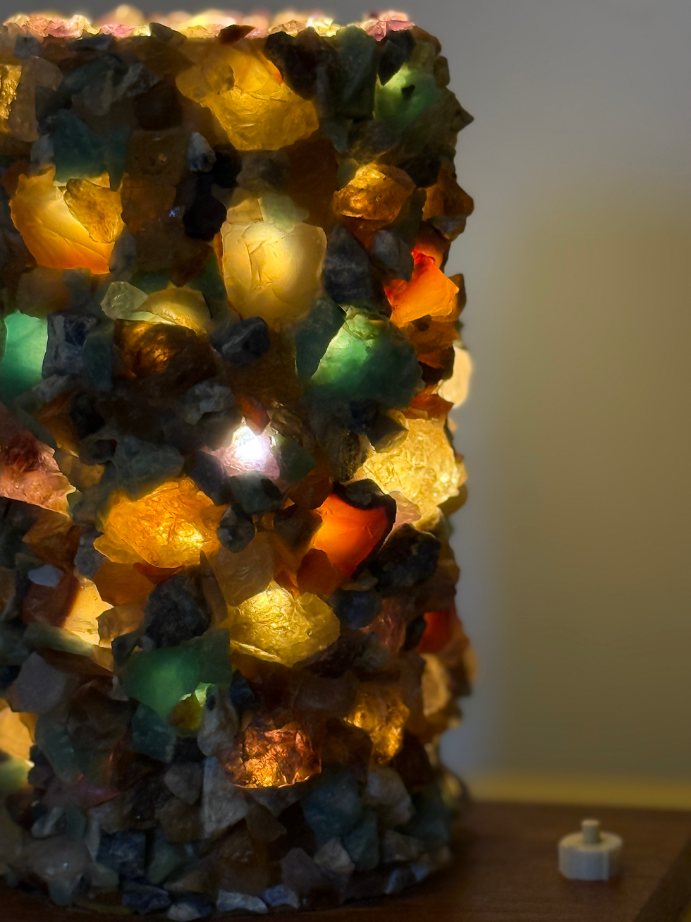 Thumbnail: Vintage Semi-precious Stone Lamp