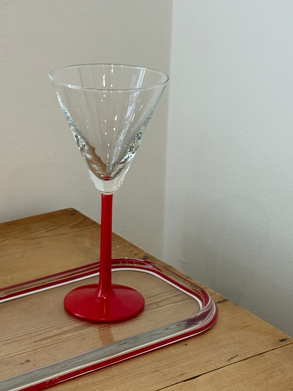 Thumbnail: 1960s Red Glass Tray
