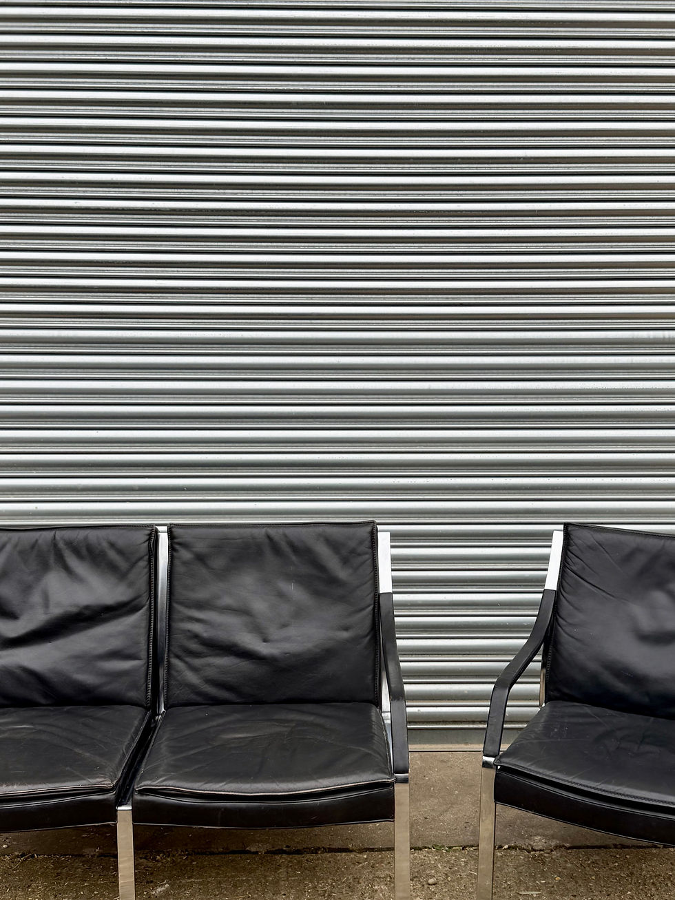 Thumbnail: Steel & Leather Sofa by Preben Fabricius for Walter Knoll