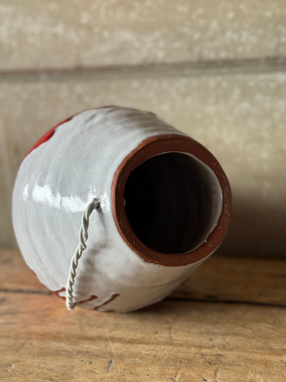 Thumbnail: Mid Century Ceramic Drip Glaze Lamp