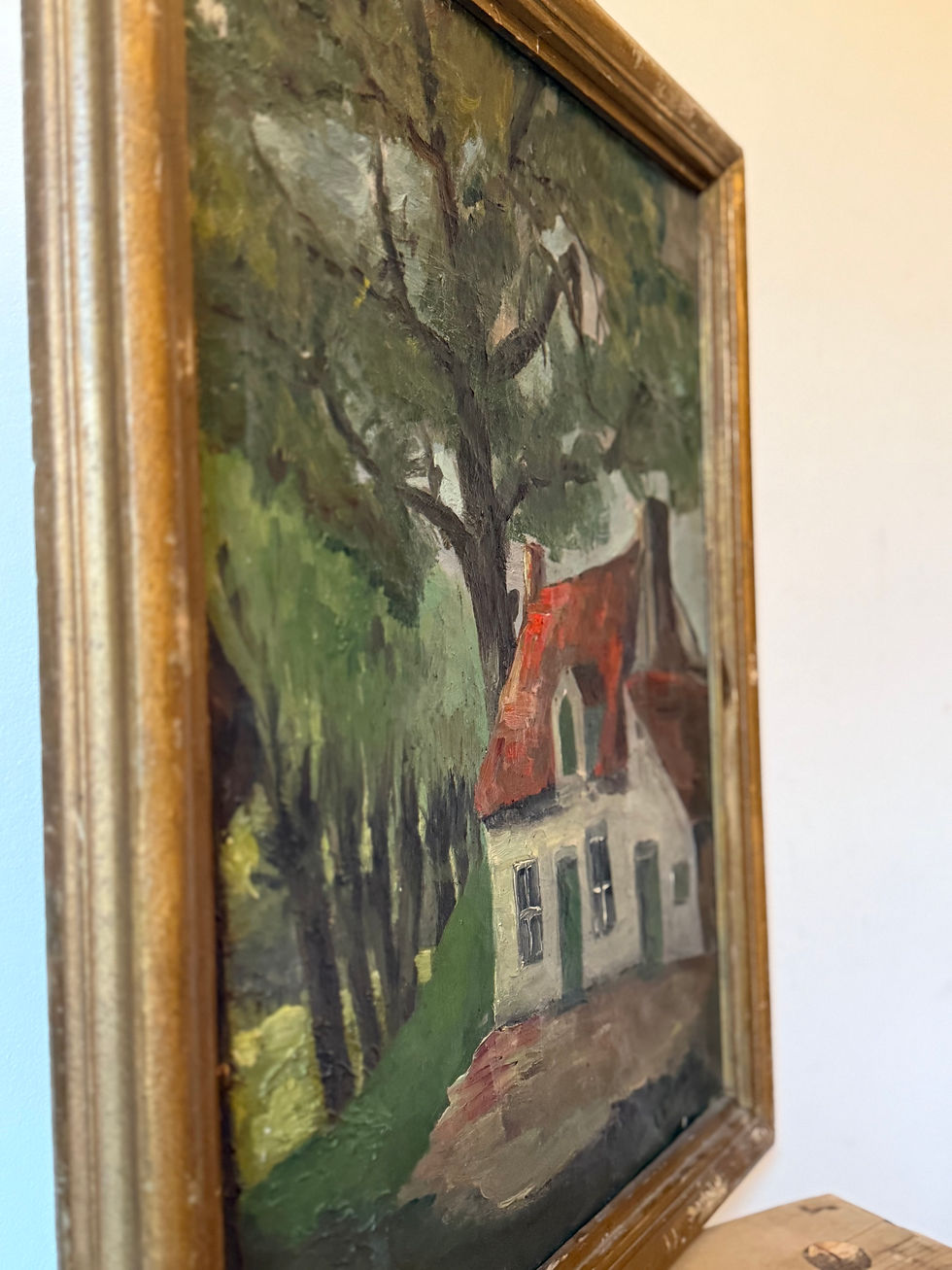 Thumbnail: Vintage Framed Oil Painting