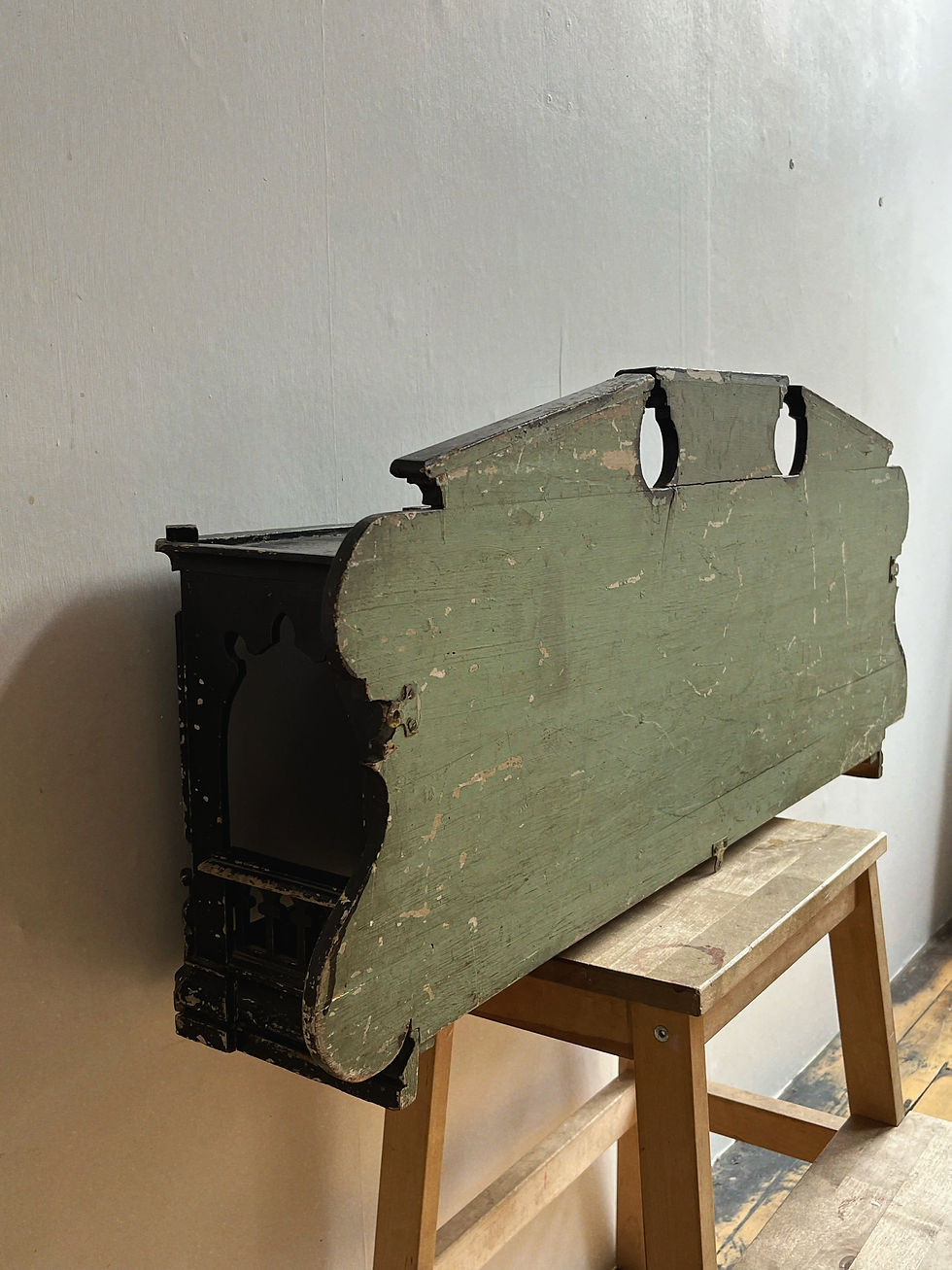 Thumbnail: Antique Victorian Ebonised Display Gallery Cabinet