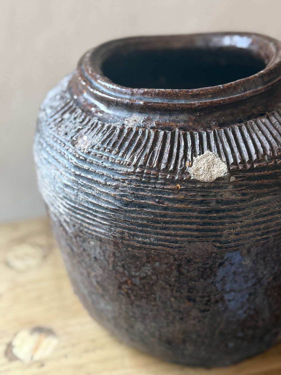 Thumbnail: Antique Chinese Glazed Rice Wine Pot