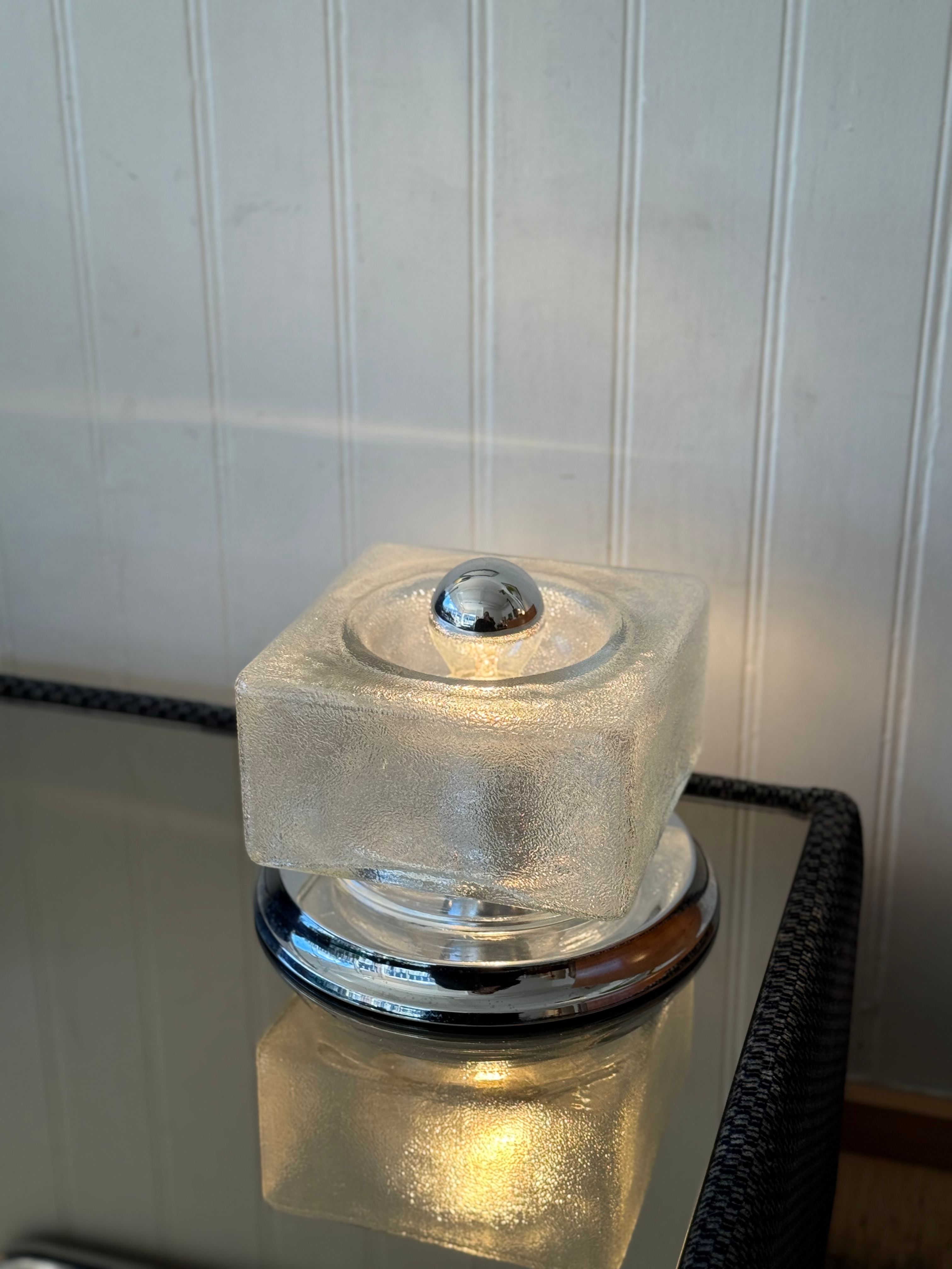 Vintage Italian Murano Ice Cube Lamp