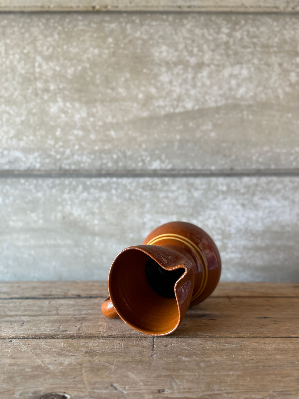Thumbnail: Vintage Terracotta Glazed Pitcher