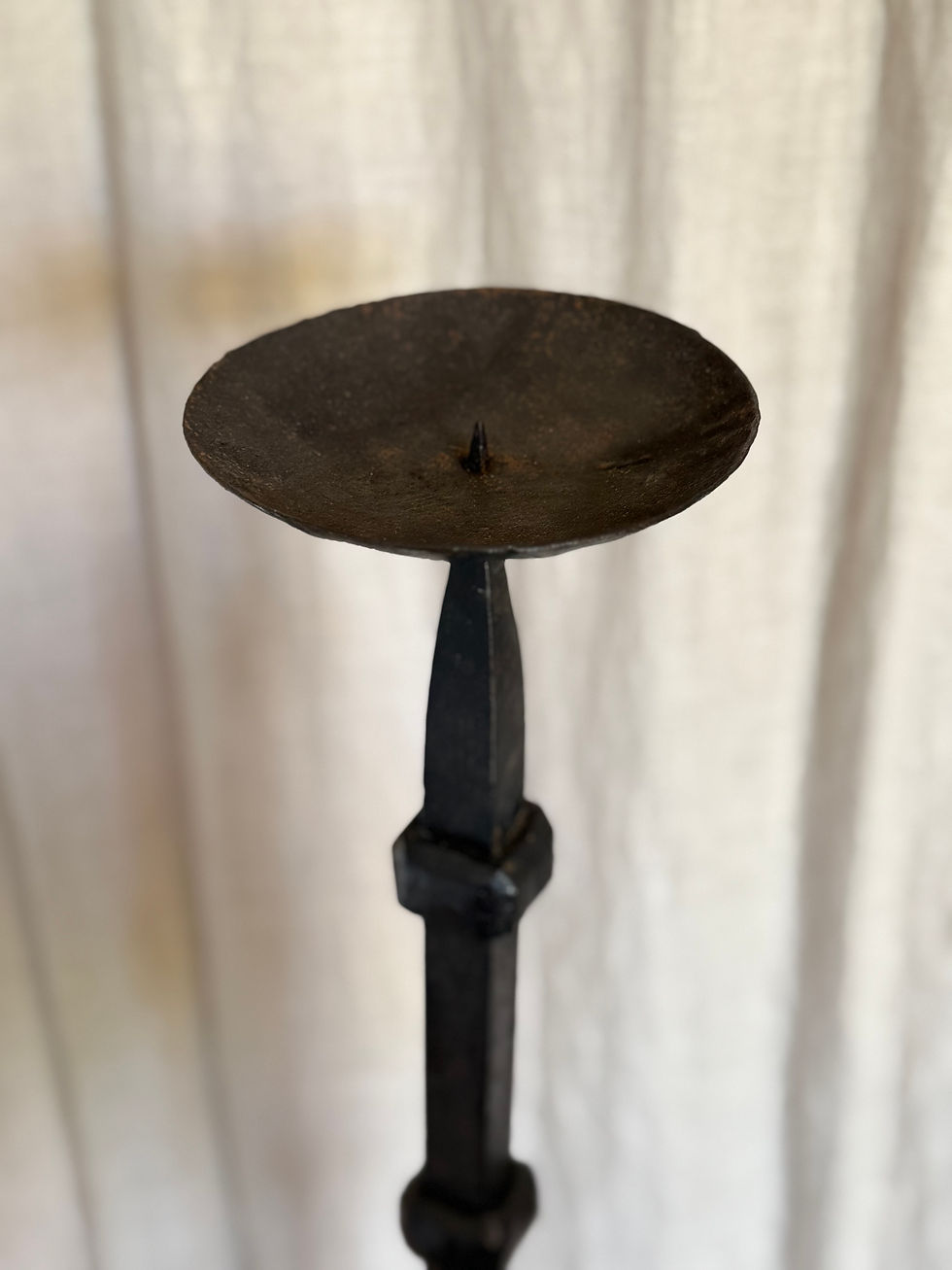 Thumbnail: Brutalist  Wrought Iron Candlestick