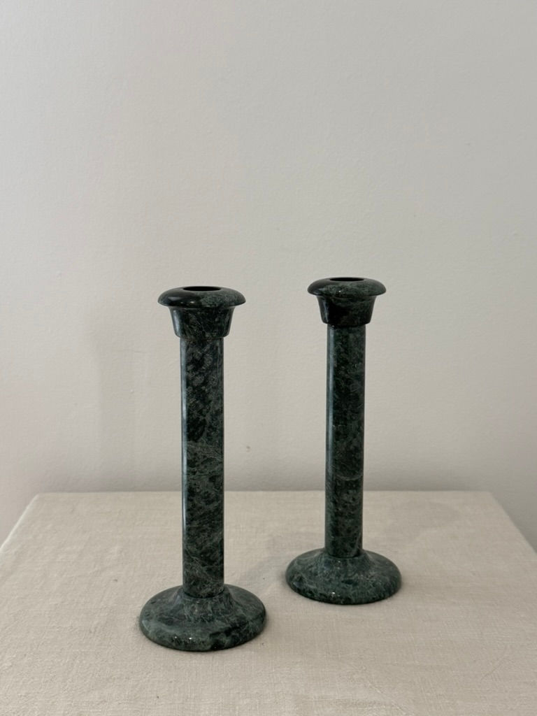 Thumbnail: Vintage Serpentine Candlesticks