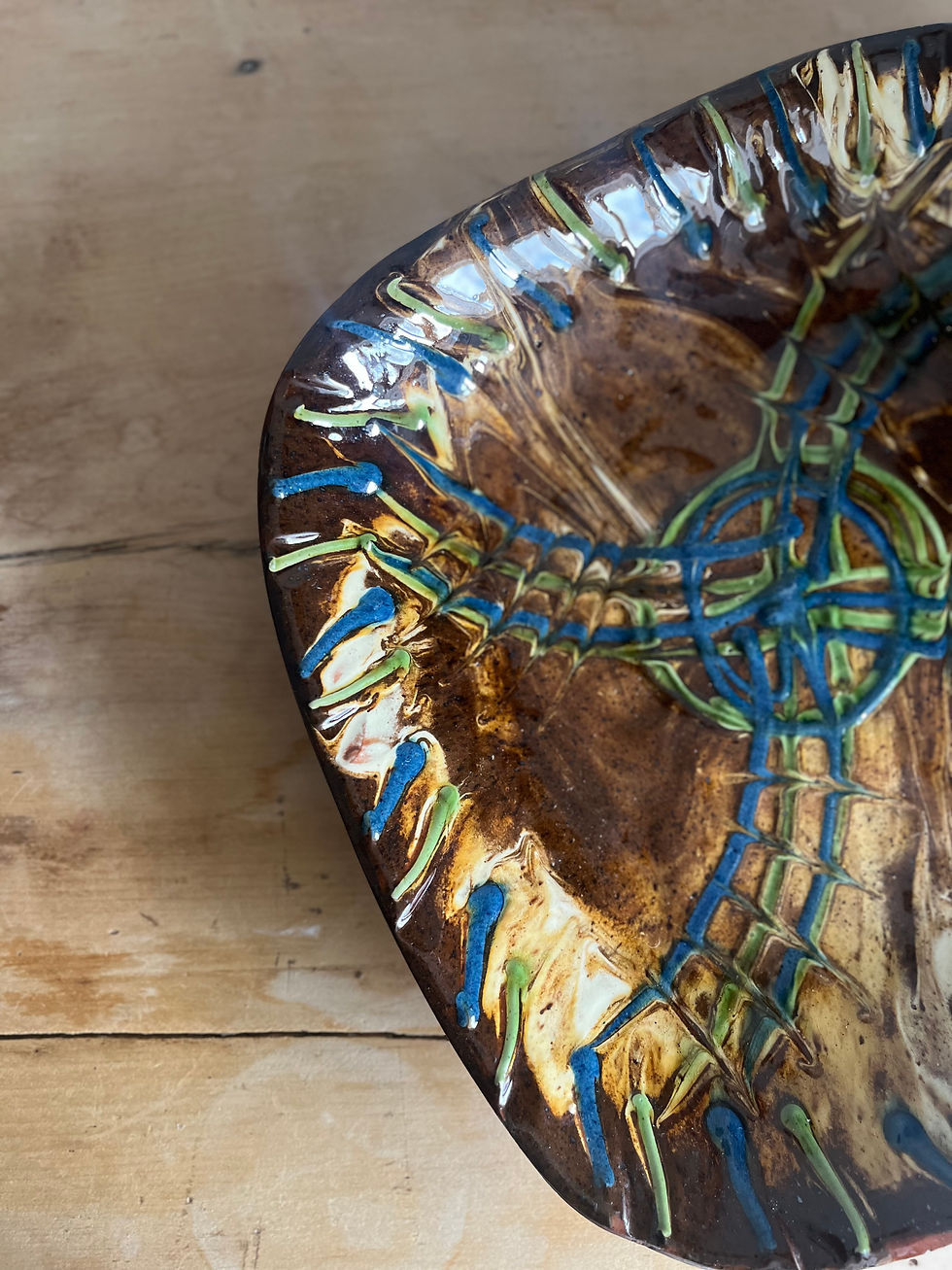 Thumbnail: Vintage Oversized Studio Pottery Plate