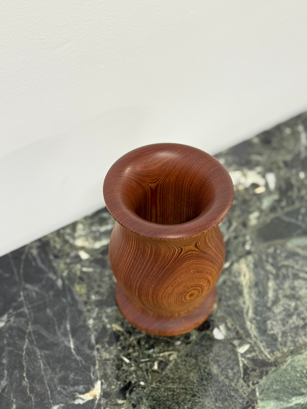 Thumbnail: Vintage Hand-turned Cedar Wood Vase