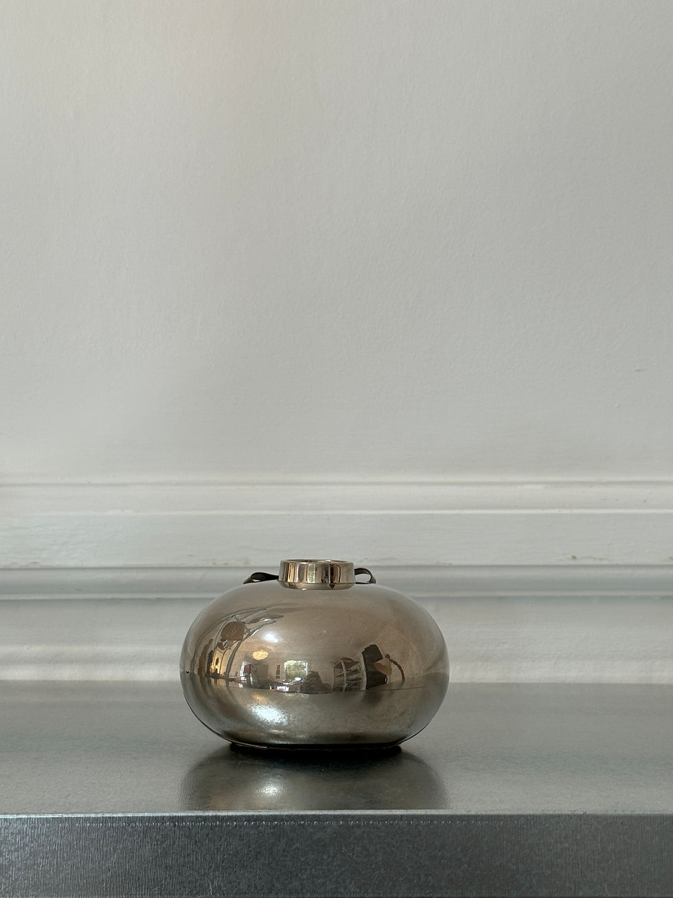 Thumbnail: Vintage Silver & Brass Bow Vase