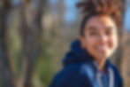 Outdoor portrait of beautiful happy mixe