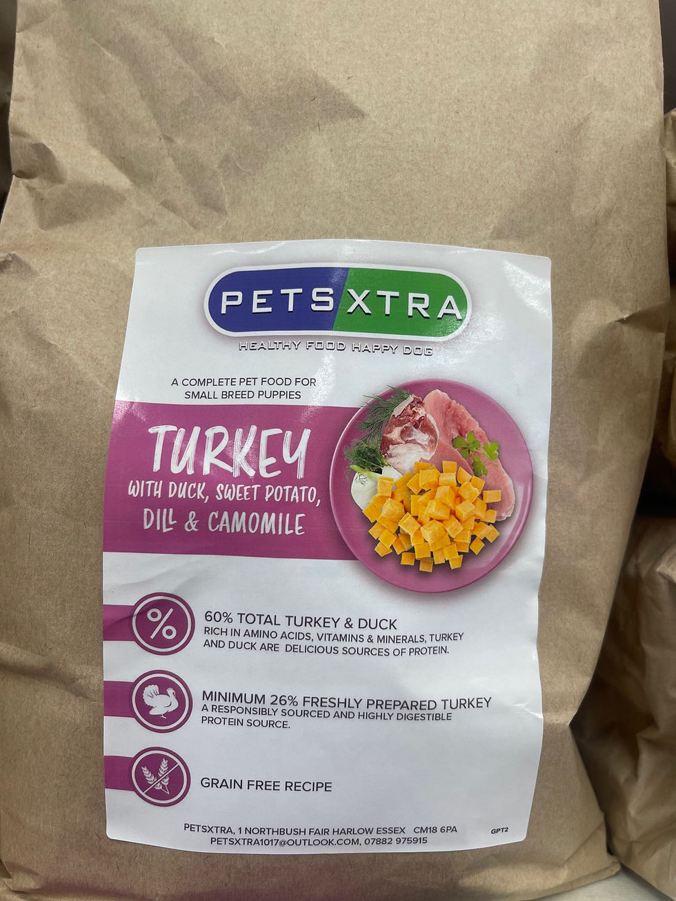Pets Xtra SMALL BREED Puppy Turkey 2kg
