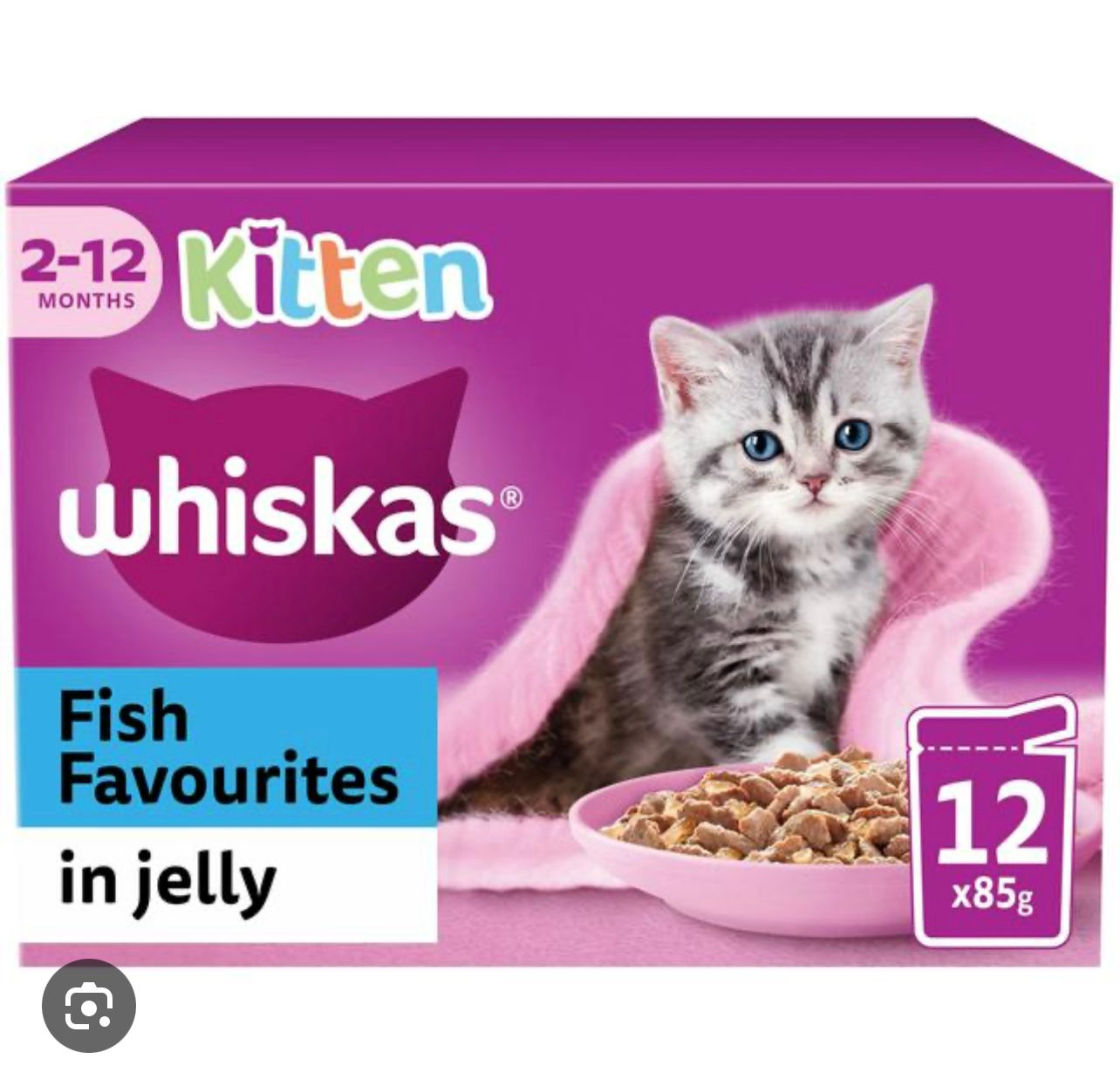 Whiskas KITTEN Fish Favourites In Jelly 85gx12