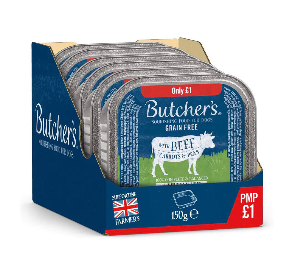 Thumbnail: Butcher's Grain Free Beef dog food cans, 150g, £1