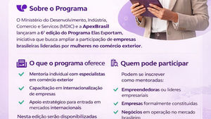 MDIC e ApexBrasil lançam 6ª edição do Programa Elas Exportam