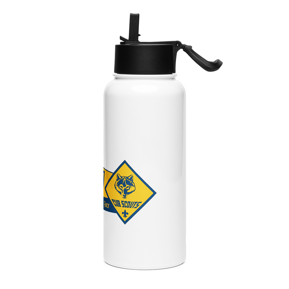 Thumbnail: Stainless steel water bottle with a straw lid