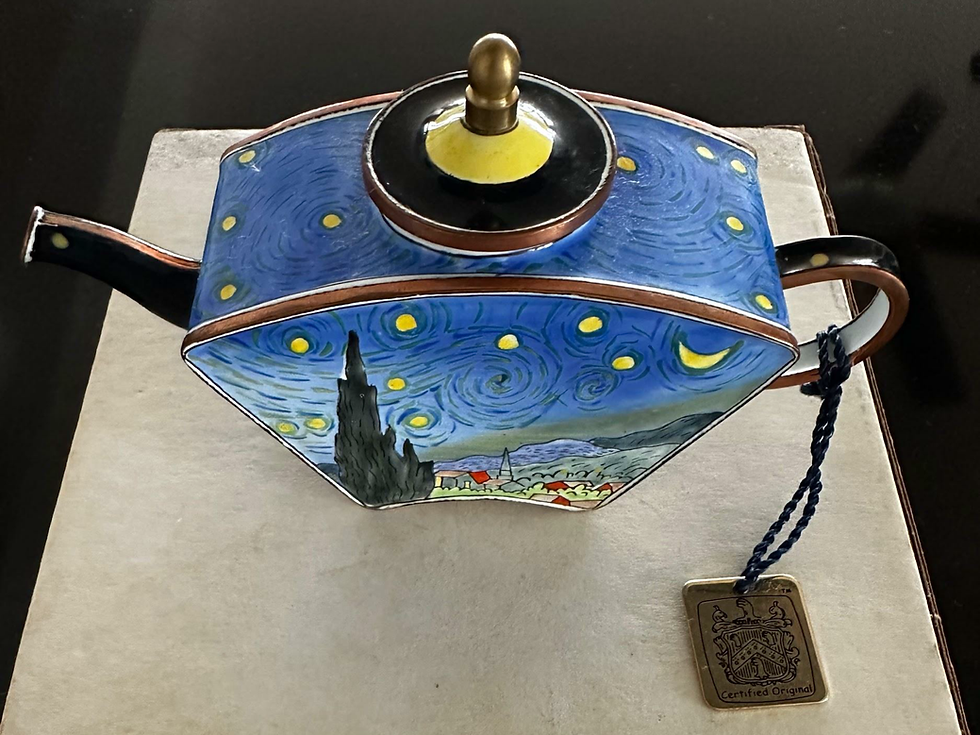 Thumbnail: Charlotte diVita - designer mini teapot- Starry night / Van Gogh