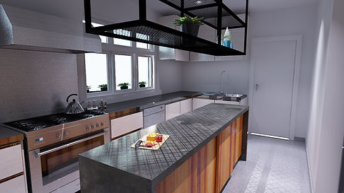 Taming Indah 2, Sungai Long Terraced house, Kajang interior design, industrial house, contemporary house, interior design, house renovation, remodons design, 3D perspective view, 3D drawing, wet kitchen idea