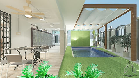 Rawang perdana 2, house design and renovation, remodons design, remonces lin, corner terraced house design, 3D perspective drawing, hidden pool project