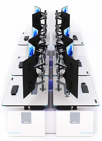 Technical trading consoles - Technical furniture for control rooms, noc, soc, cyber room, Furniture for security rooms, furniture for control centers, technical furniture for command centers, energy and operations