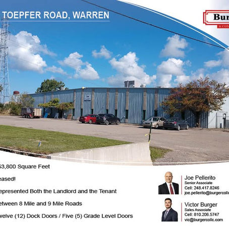 Burger and Company Announces a 163,800 Square Foot Industrial Property Leased