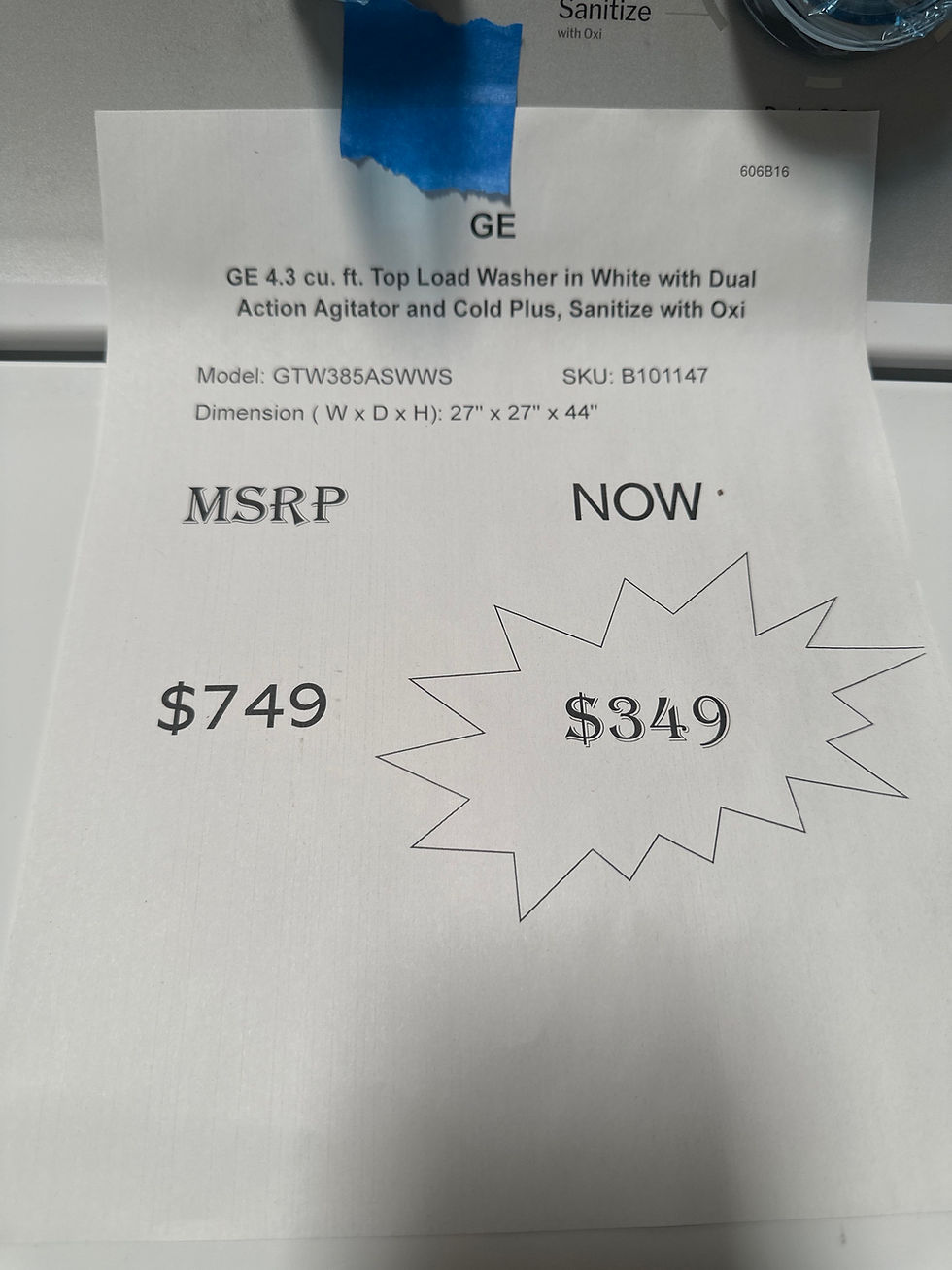 Thumbnail: GE 4.3 Cu Ft Top Load Washer in White 