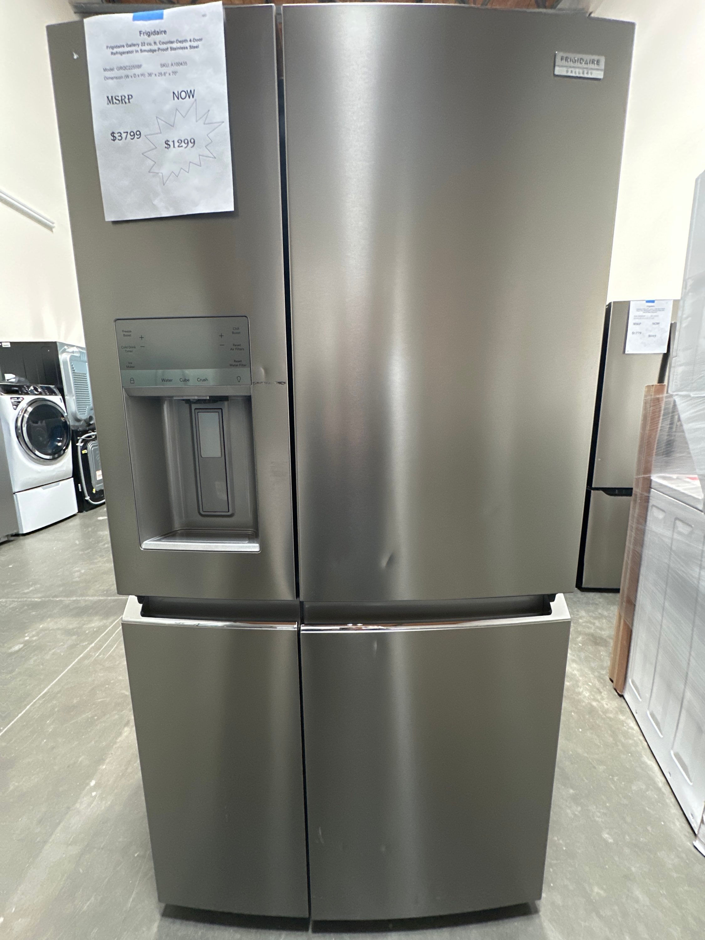 Frigidaire Gallery 36 in. 22 cu. ft. Counter-Depth 4-Door Refrigerator