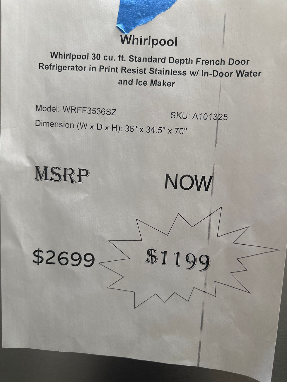 Thumbnail: Whirlpool 30 cu. ft. Standard Depth French Door Refrigerator