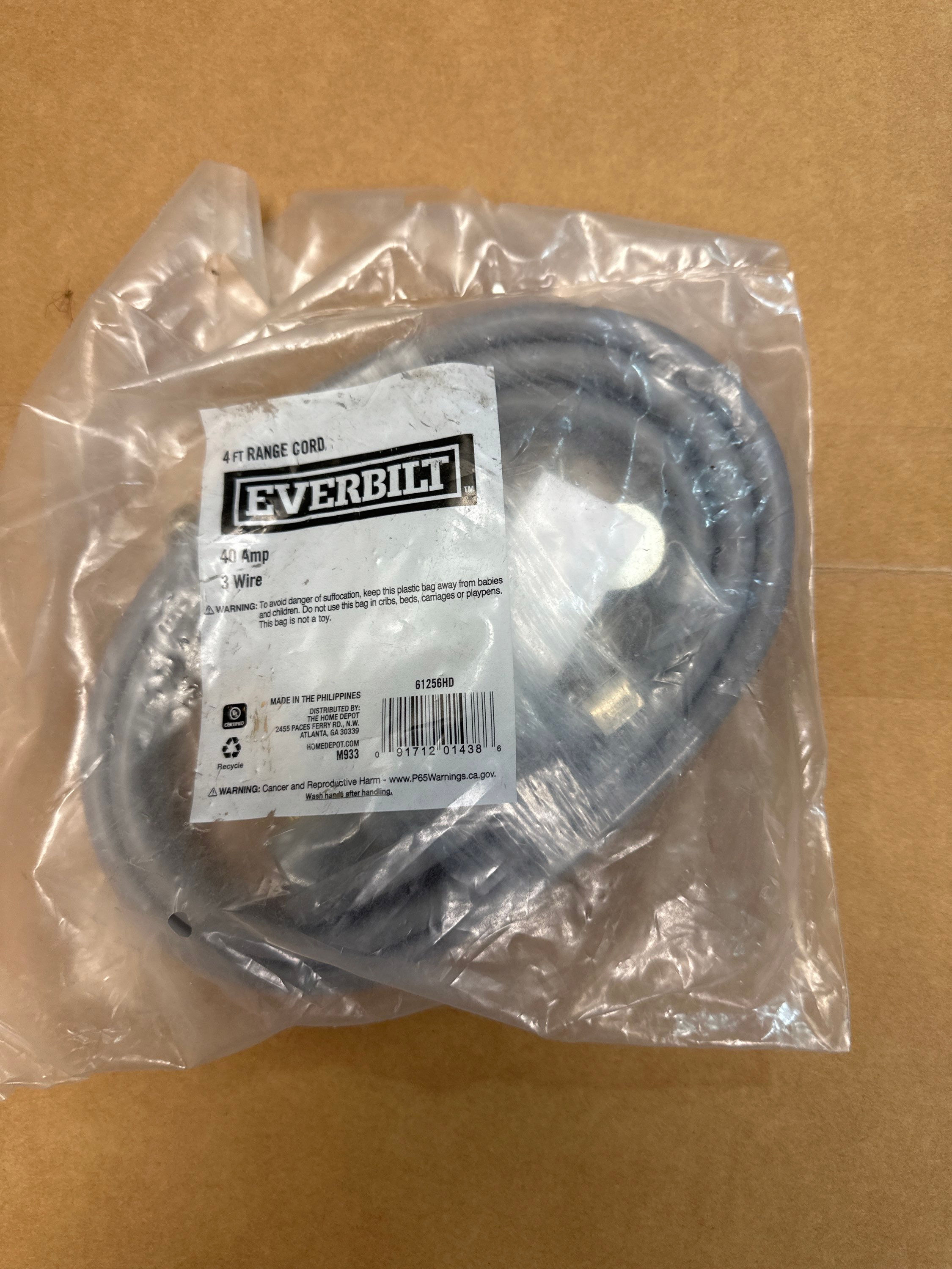 Range Power Cord, 3-Prong