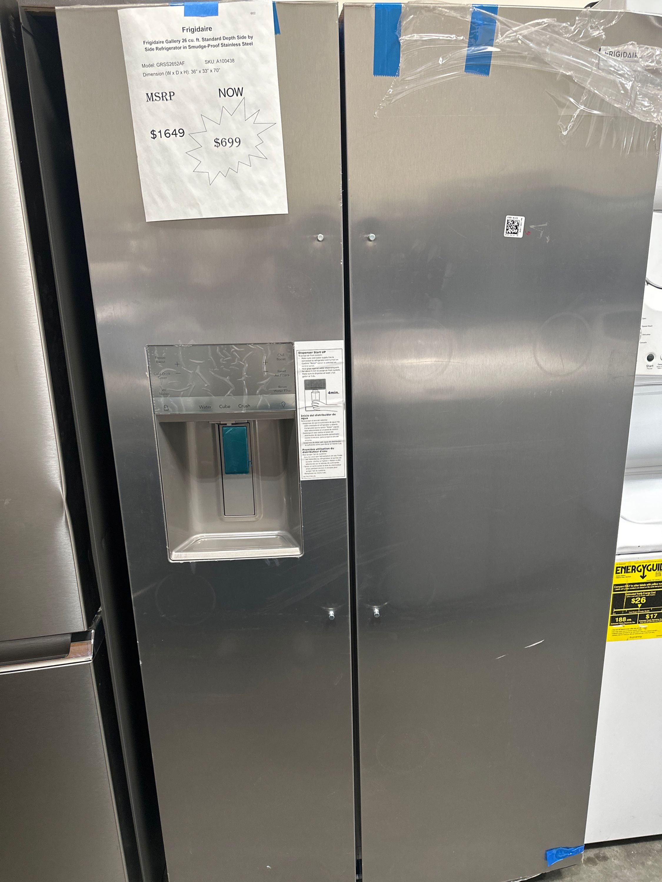 Frigidaire Gallery 26 cu. ft. Standard Depth Side by Side Refrigerator