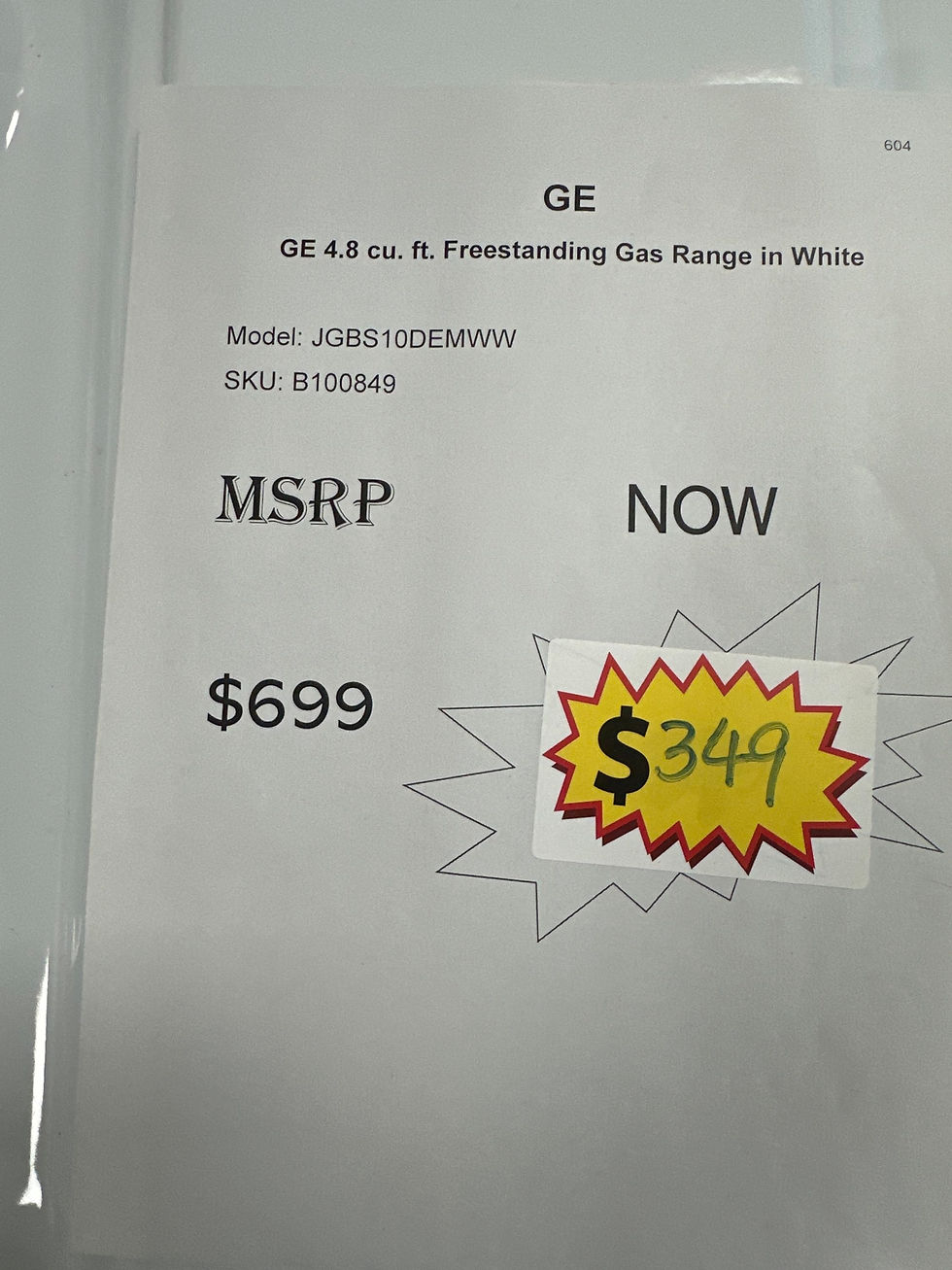 Thumbnail: GE 4.8 cu. ft. Freestanding Gas Range in White