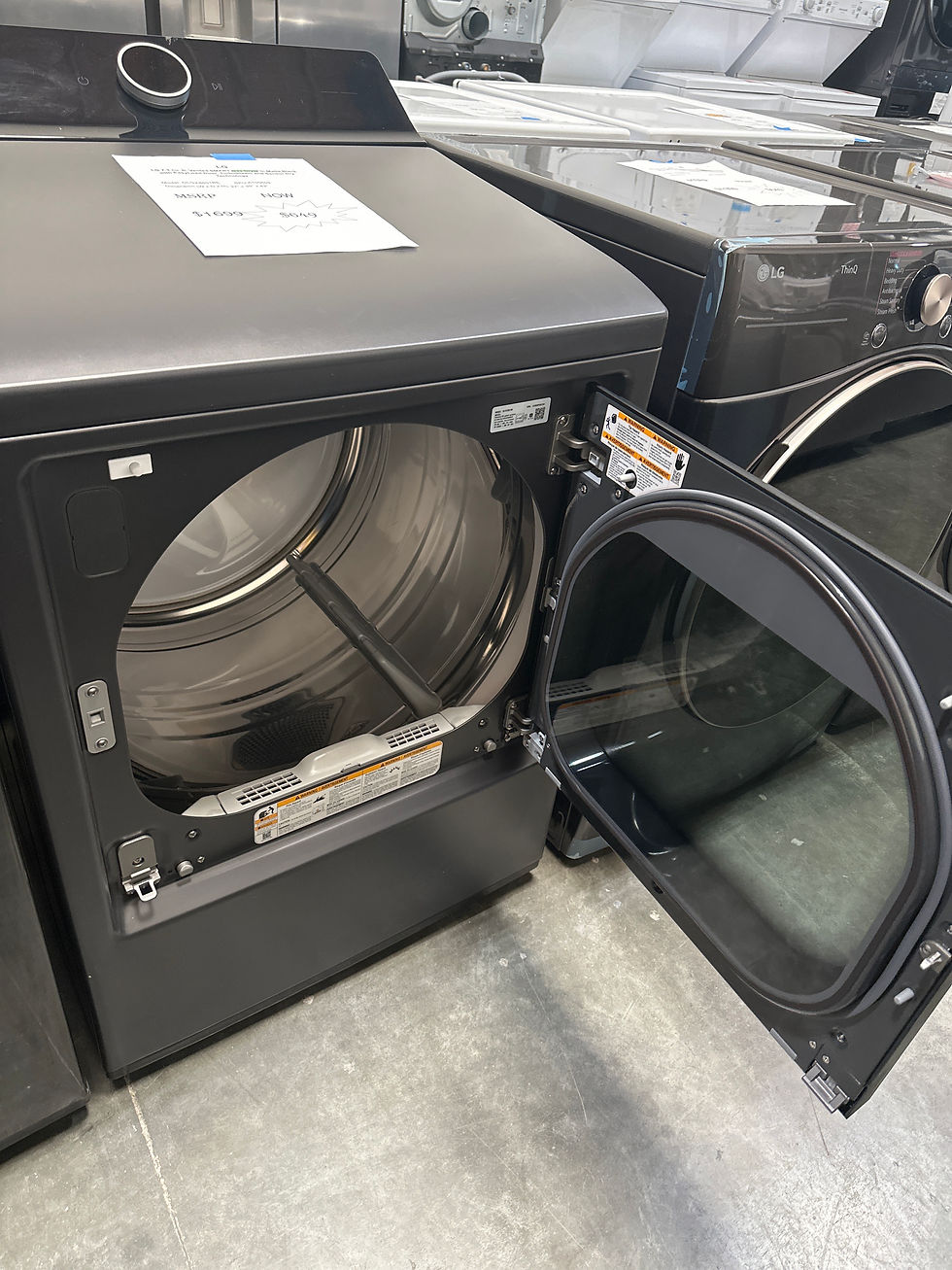 Thumbnail: LG 7.3 cu. ft. Vented SMART Gas Dryer in Matte Black