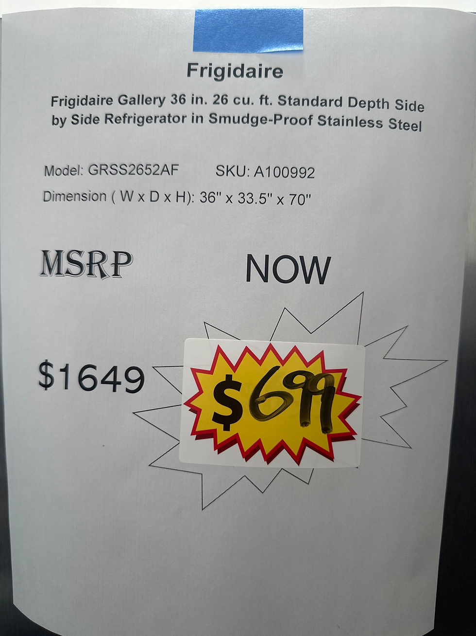 Thumbnail: Frigidaire Gallery 26 cu. ft. Standard Depth Side by Side Refrigerator