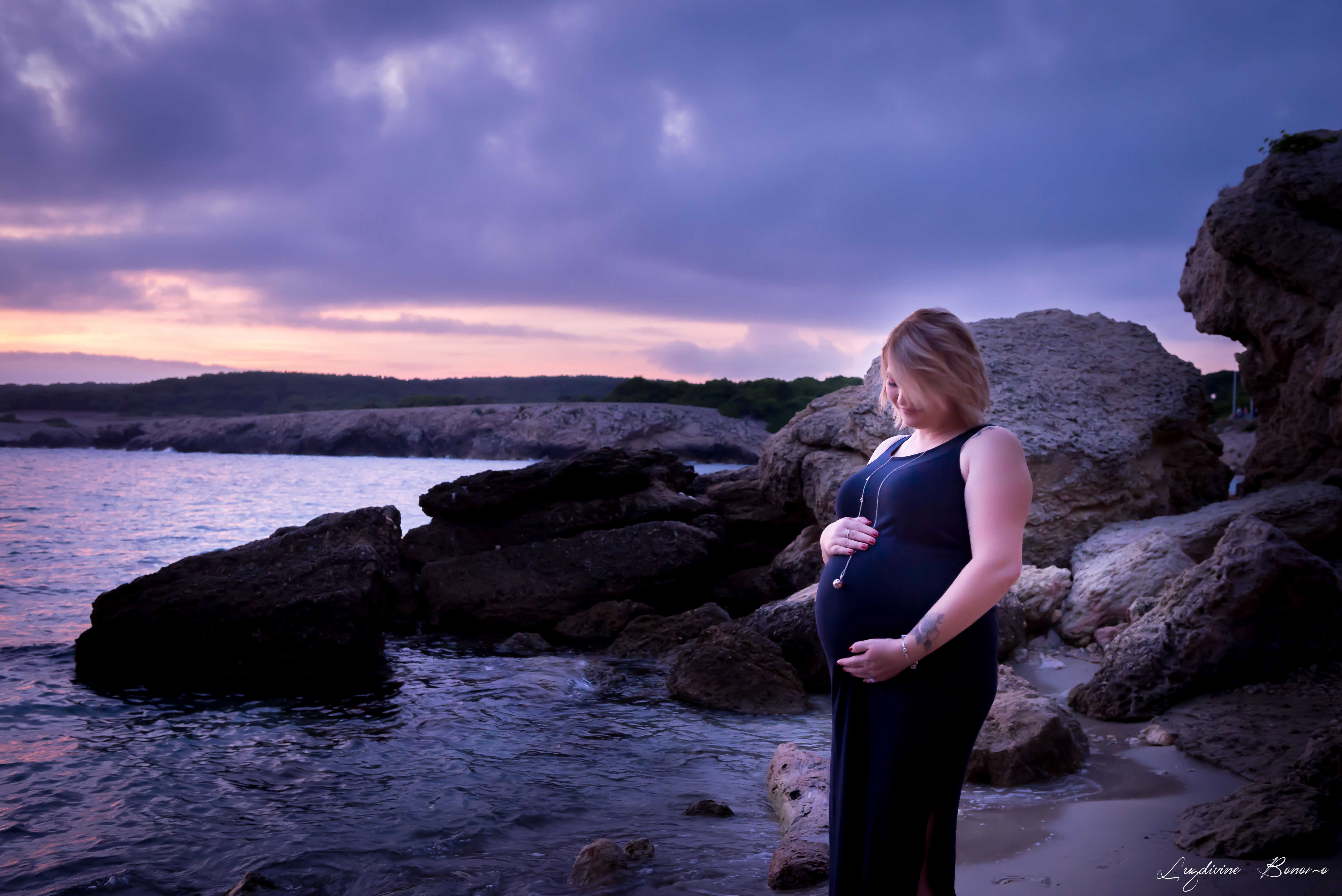 photo grossesse extérieur mer