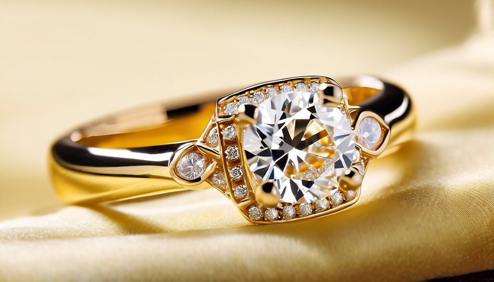 yellow gold diamond ring