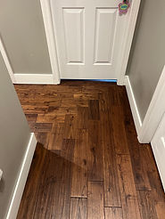 Installation of new hardwood flooring