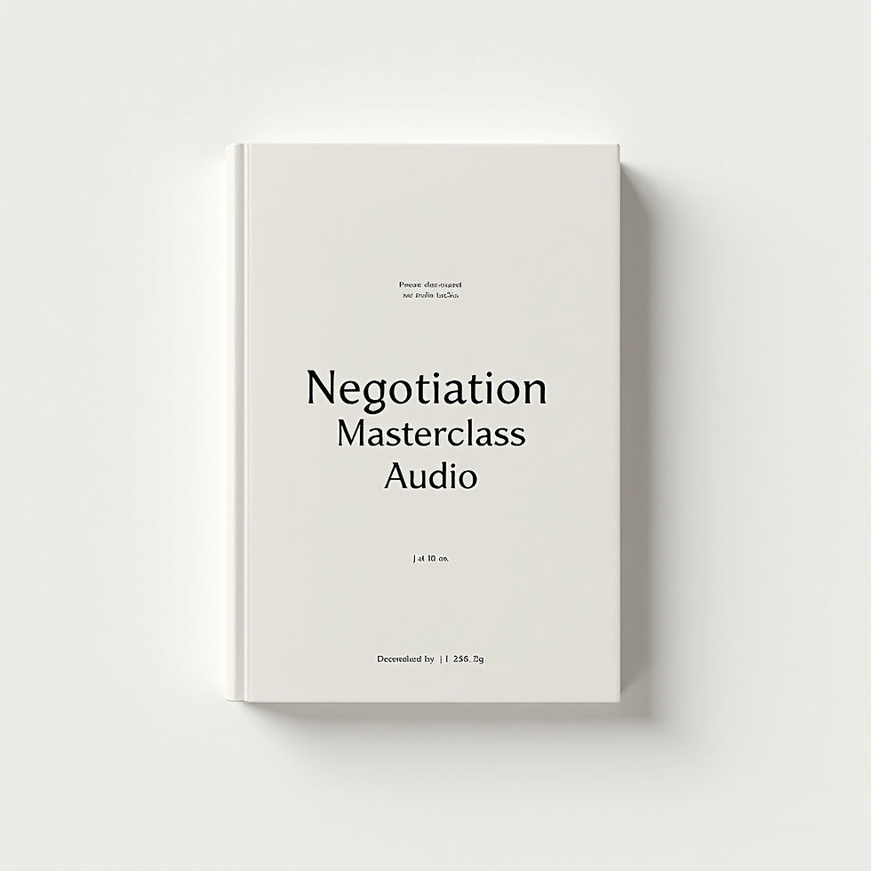 Negotiation Masterclass Audio