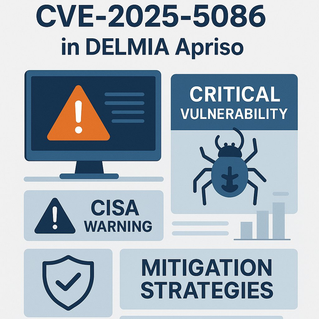 CVE-2025-5086 in DELMIA Apriso: Critical Vulnerability Actively Exploited with CISA Warning and Mitigation Strategies