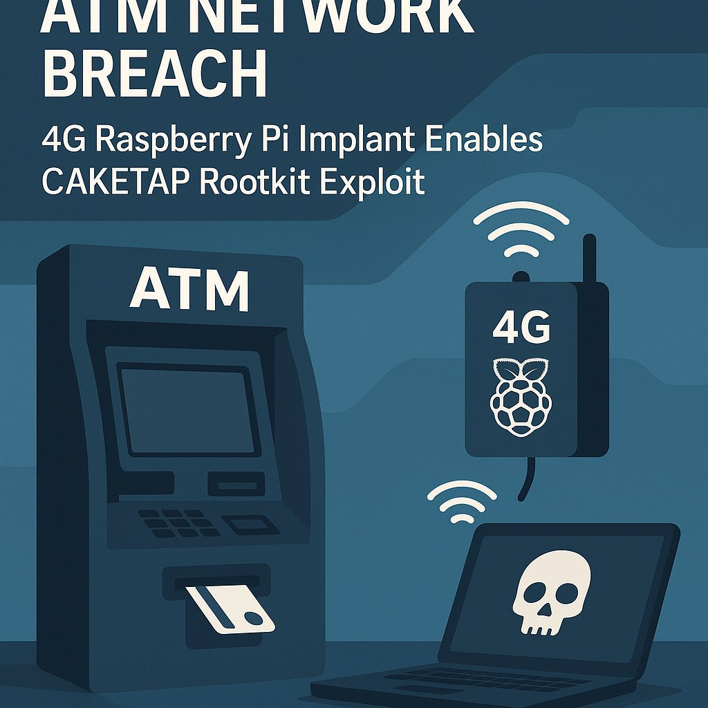 UNC2891 ATM Network Breach: 4G Raspberry Pi Implant Enables CAKETAP Rootkit Exploit