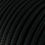 Thumbnail: Round Electric Cable covered by Rayon solid color fabric RM04 Black