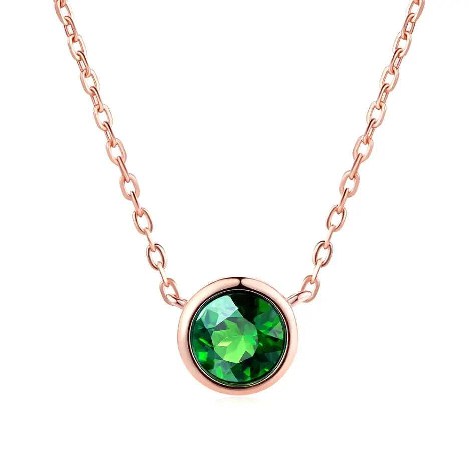 Miniatura: Simply Small Round 1 Carat Cubic Zirconia Pendant Necklace for Women Rose Gold