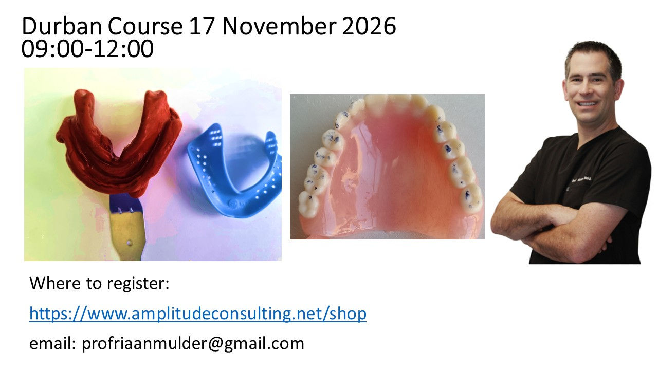 Durban 17 November 2026 Denture Course
