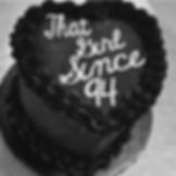 Black heart cake