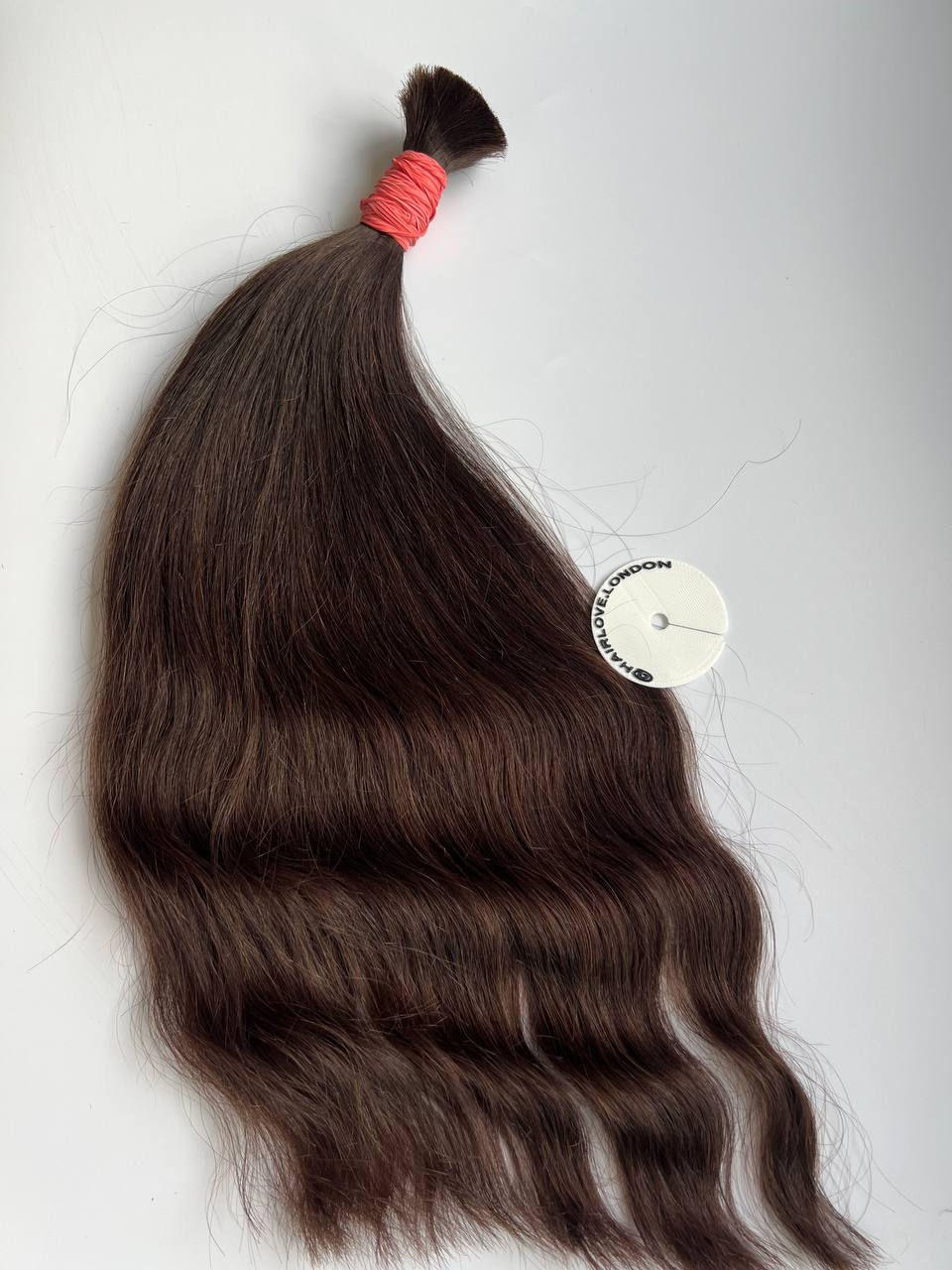 Thumbnail: Lux Brown Wavy Hair, Medium Structure 20 inch / 120g