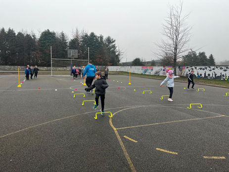 Obstacle course training.