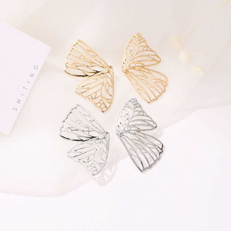 Thumbnail: Fashion Hollow Butterfly Drop Dangle Earring For Women Metal Big Wing Pendant Ea