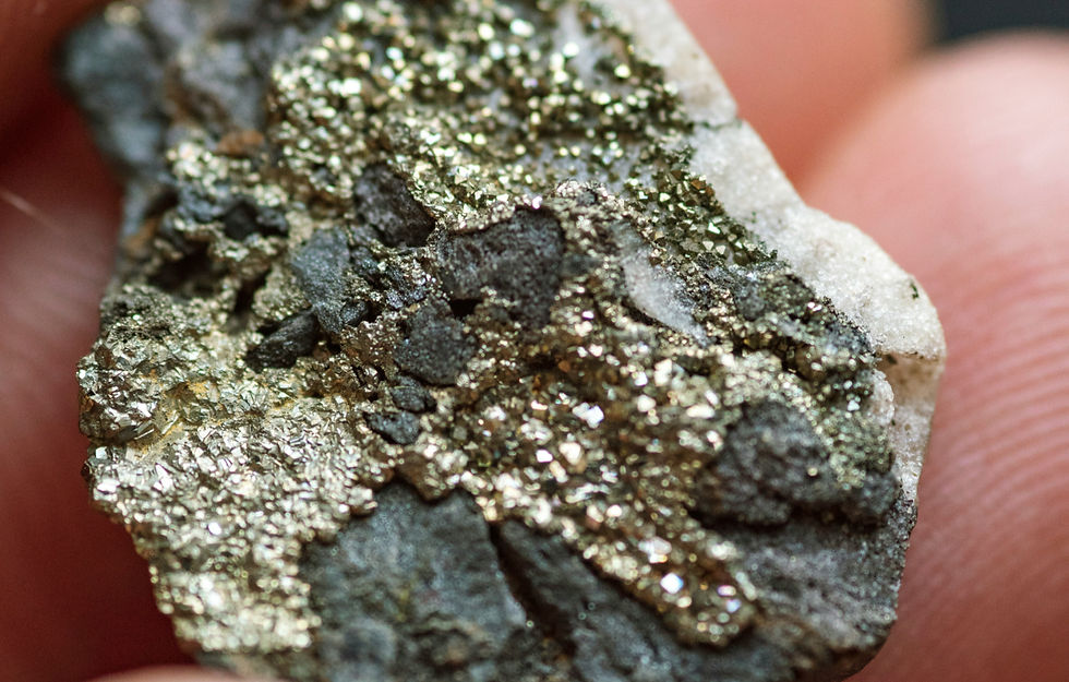 This may look like gold, however it is not. This is pyrite, also called Fool's Gold for obvious reasons.
