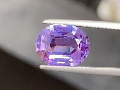 oval cut purple sapphire