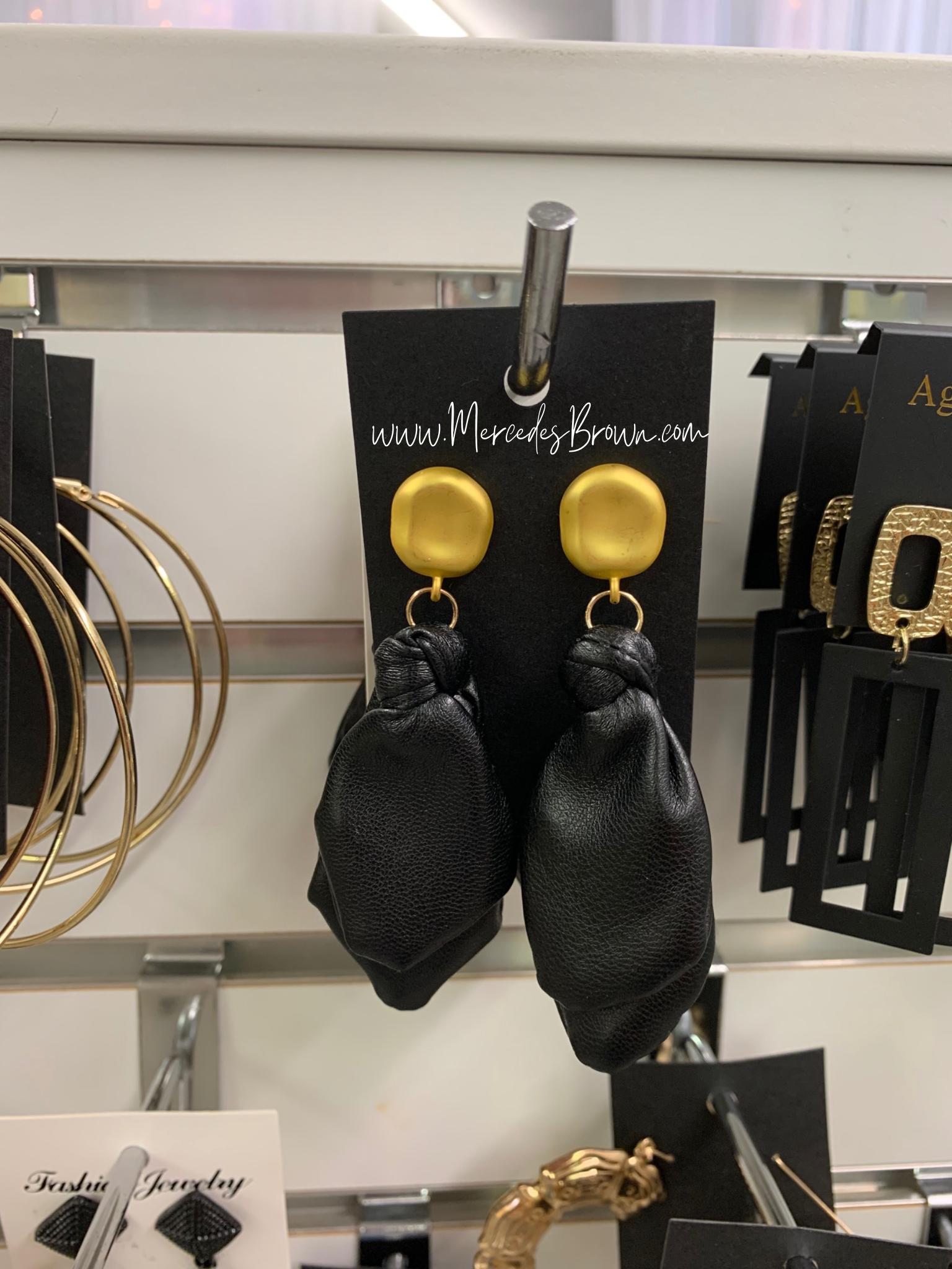 *New - Leather Drops (black)